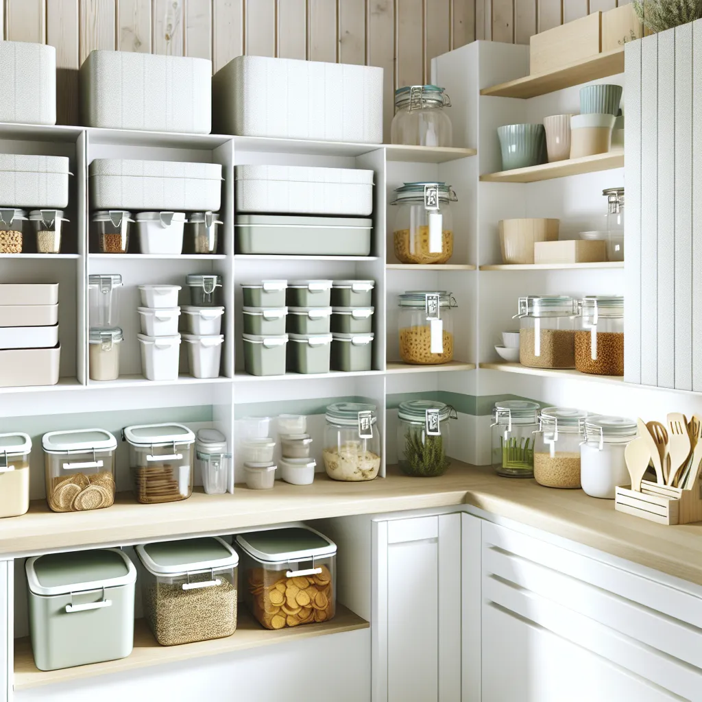 Modular pantry container system with labeled organization