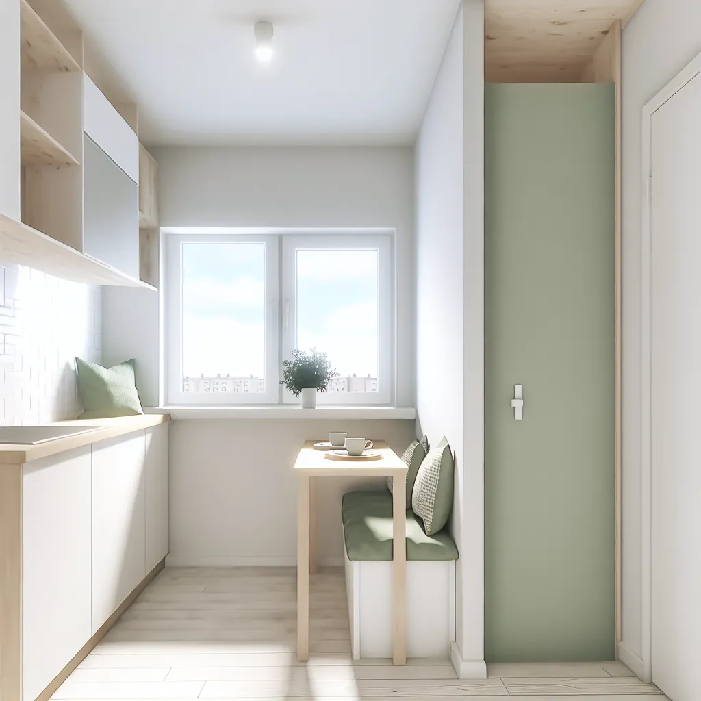 Compact kitchen dining area