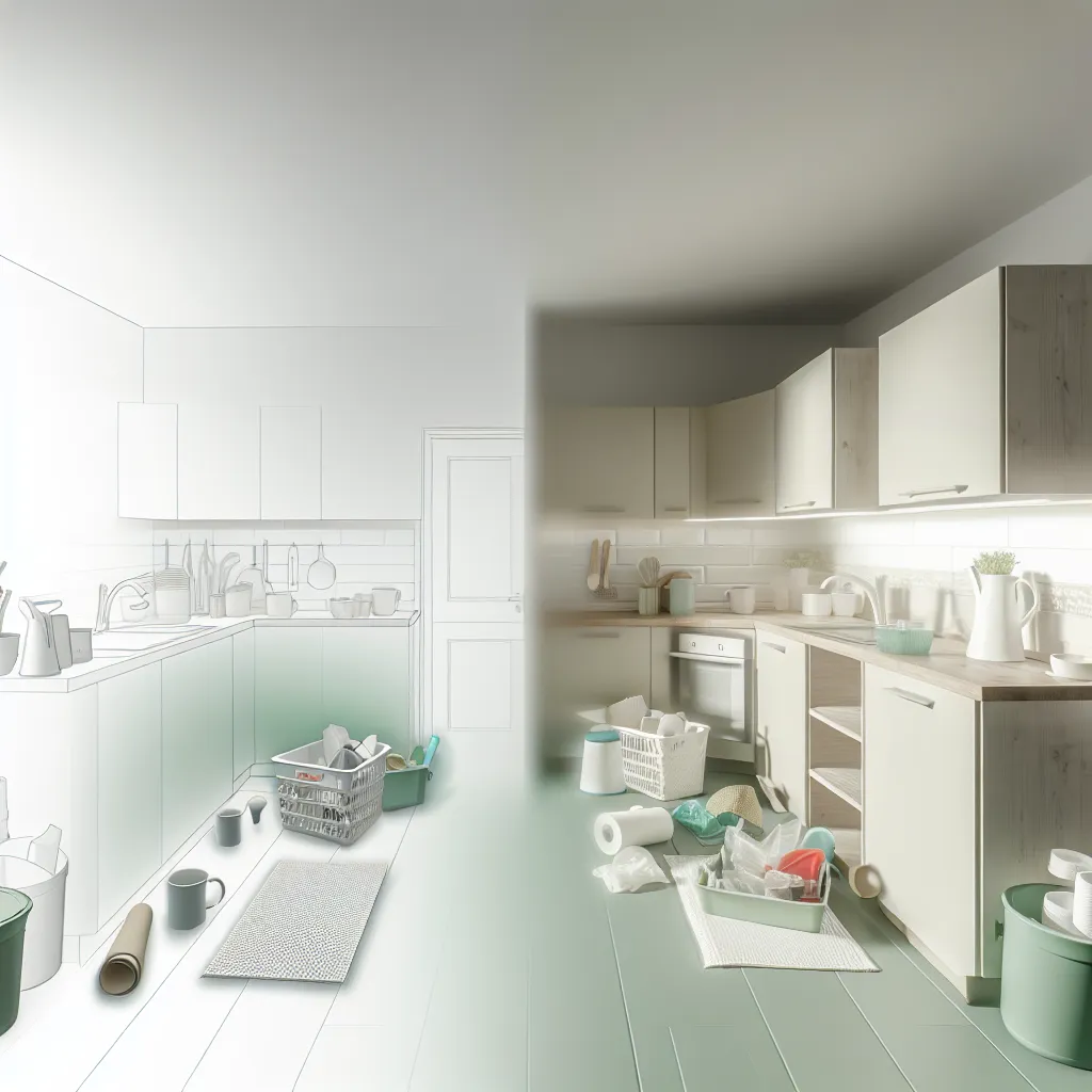 Kitchen organization process and decluttering