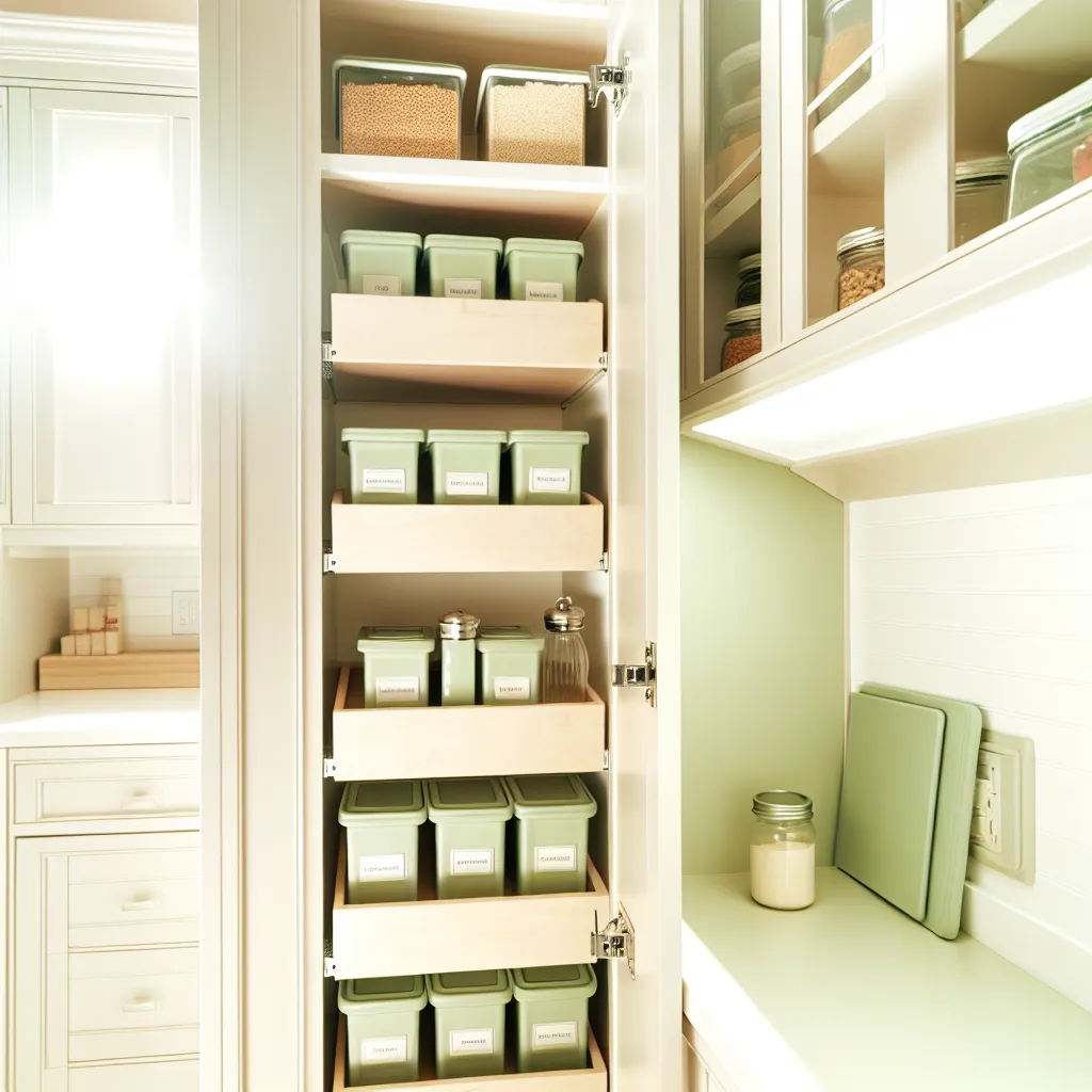 Small kitchen pantry organization